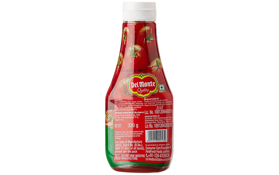 Del Monte Tomato Ketchup Original Blend   Plastic Bottle  320 grams